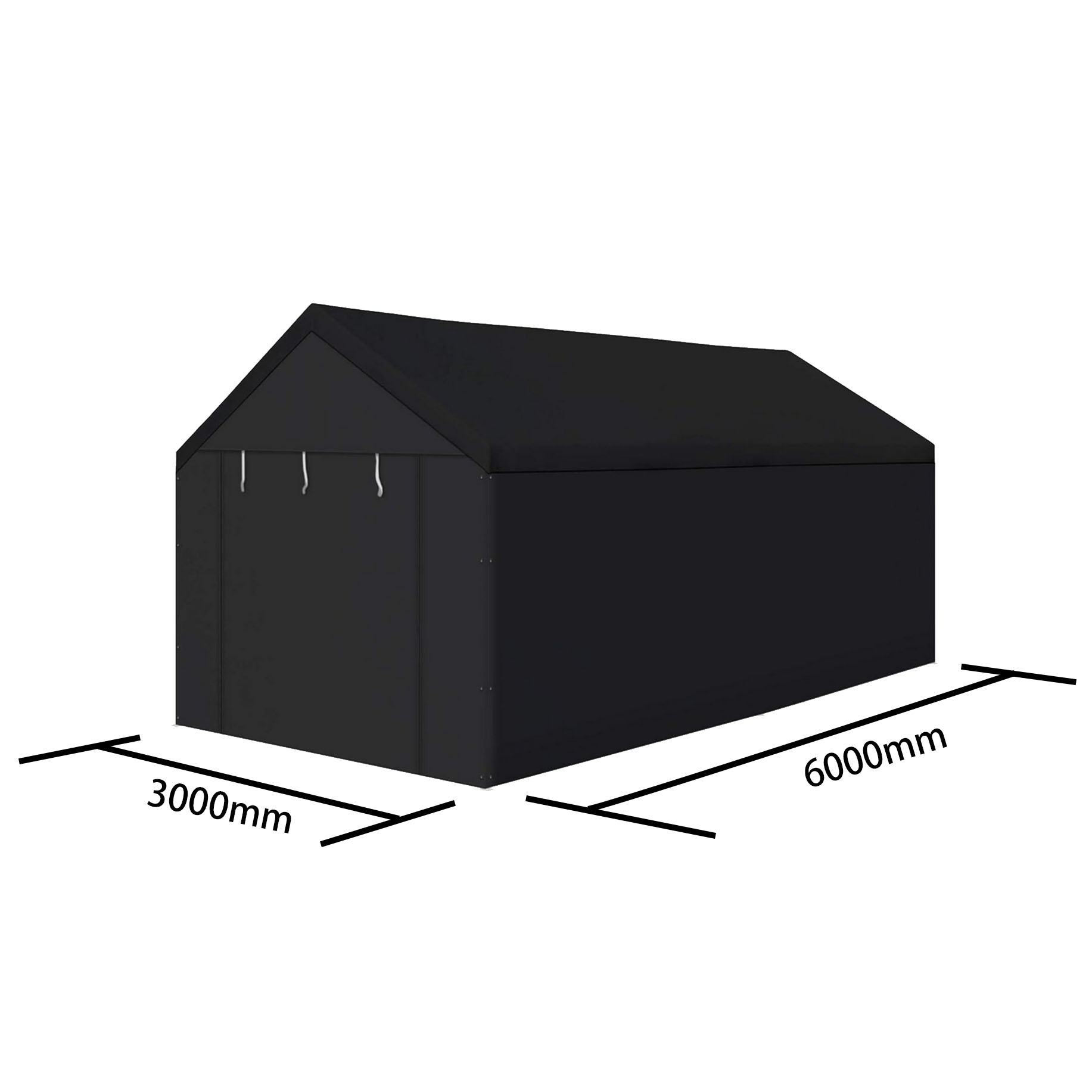 Backyard Blend Cloth Carport - Waterproof Car Canopy Tent 600D | 600D Fabric - Image 4