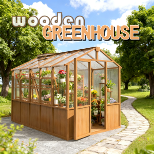 wooden greenhouse