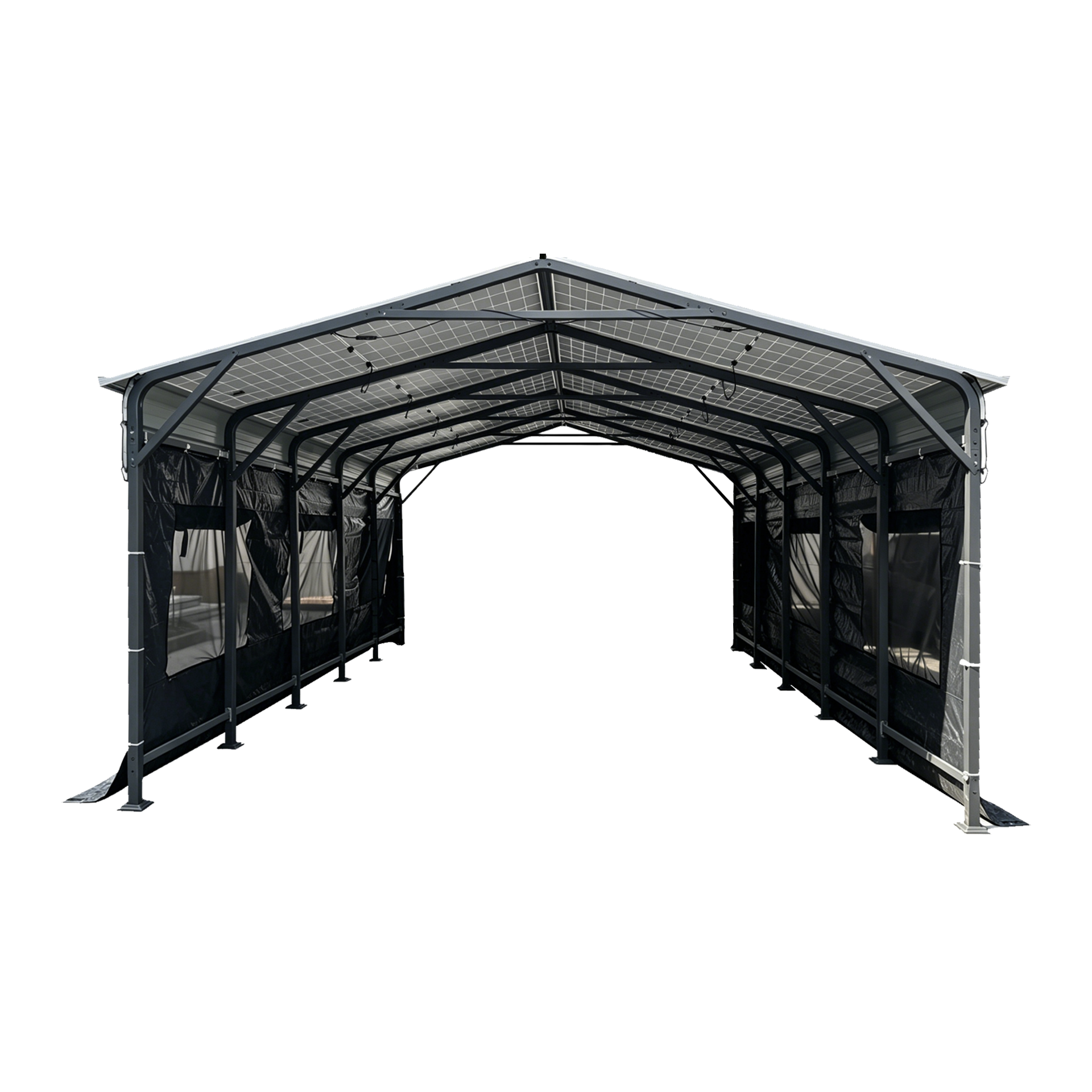 Backyard Blend Solar Panel Steel Carport - Image 3